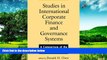 Must Have  Studies in International Corporate Finance and Governance Systems: A Comparison of the