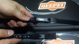 How to install Audi A4 pinch tab flat wiper blade?