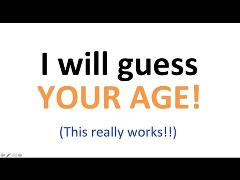 I CAN GUESS YOUR AGE - HD