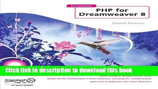 [PDF] Foundation PHP for Dreamweaver 8 Book Online