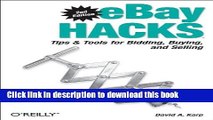 Download eBay Hacks, 2nd Edition: Tips   Tools for Bidding, Buying, and Selling E-Book Free