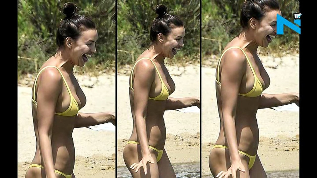 Irina Shayk flaunts pert posture
