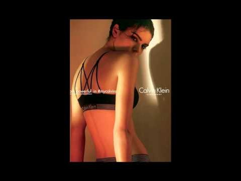 Kendall Jenner toned figure in Calvin Klein Underwear ads