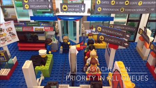 Huge Lego Airport & Airplanes - A trip in Lego Business Class