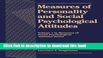 [Popular Books] Measures of Personality and Social Psychological Attitudes: Measures of Social