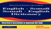 [Download] English - Somali; Somali - English Dictionary Hardcover Online