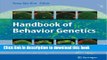 [Popular Books] Handbook of Behavior Genetics Free Online
