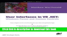 [Download] User Interfaces in VB .NET: Windows Forms and Custom Controls Kindle Free