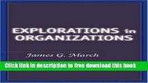 [Download] Explorations in Organizations (Stanford Business Books) Kindle {Free|