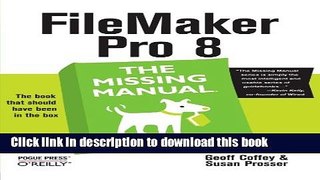 [PDF] FileMaker Pro 8: The Missing Manual Book Free