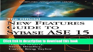 [PDF] The Official New Features Guide to Sybase ASE 15 Book Online