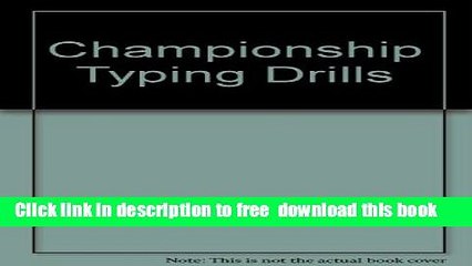 [Download] The Cortez Peters Championship Typing Drills Hardcover {Free|