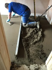 PLASTERING GARAGE CONVERSION IN CASTLE VIEW CAERPHILLY - FLOOR SCREEDING CAERPHILLY