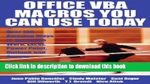 [Download] Office VBA Macros You Can Use Today: Over 100 Amazing Ways to Automate Word, Excel,