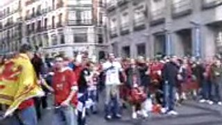 Dons Fans in Madrid singin 10 men went to mow!!!