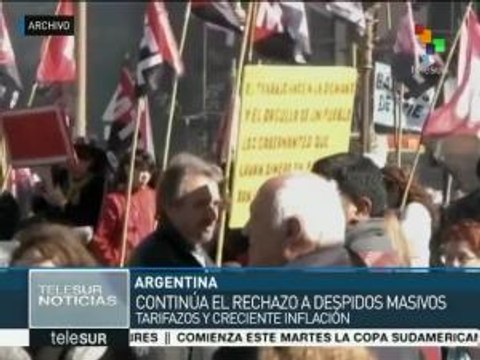 Trabajadores argentinos convocan paro nacional para este jueves