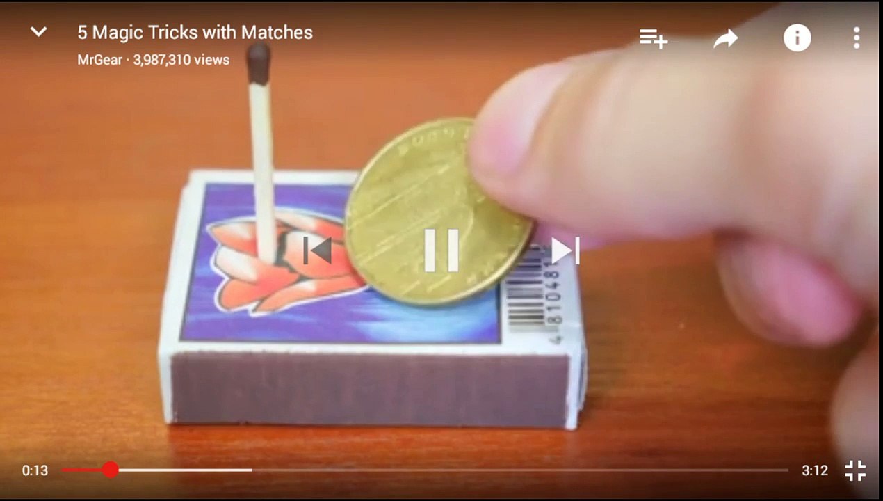 Magic tricks with matches - video dailymotion