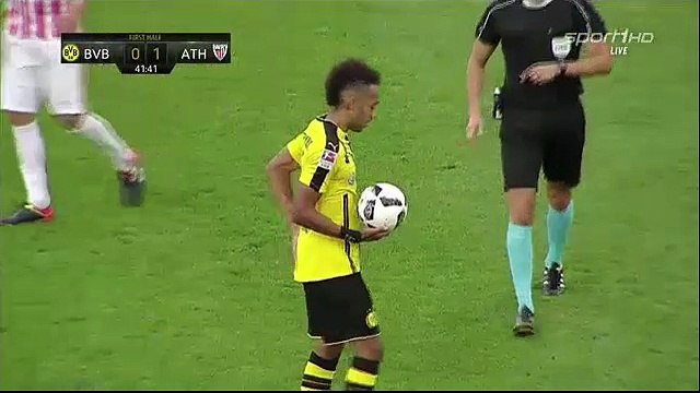 Pierre-Emerick Aubameyang Penalty Lost - Athletic Bilbao 1-0 Borussia Dortmund - Friendly Match 2016 HD