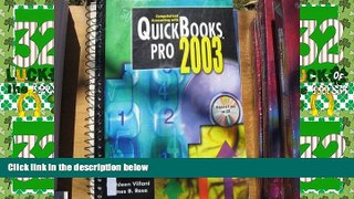 Big Deals  Quickbooks Pro 2003  Best Seller Books Most Wanted