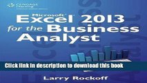 [Download] Microsoft Excel 2013 for the Business Analyst Hardcover Free