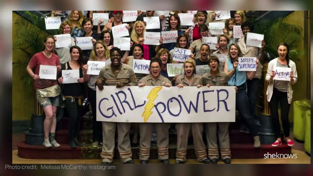 The cast of Ghostbusters reacts to behind the scenes photos