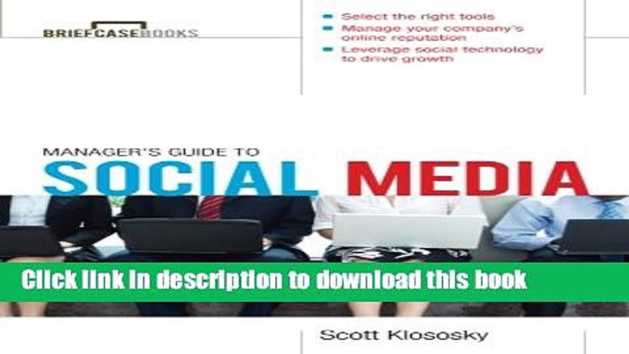 [Read PDF] Manager s Guide to Social Media (Briefcase Books Series) Download Free