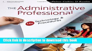 [Read PDF] The Administrative Professional: Technology   Procedures (Advanced Office Systems
