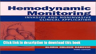 [Download] Hemodynamic Monitoring: Invasive and Noninvasive Clinical Application Hardcover Free