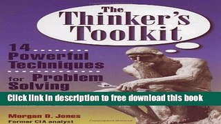 [Download] The Thinker s Toolkit: 14 Powerful Techniques for Problem Solving Hardcover Free