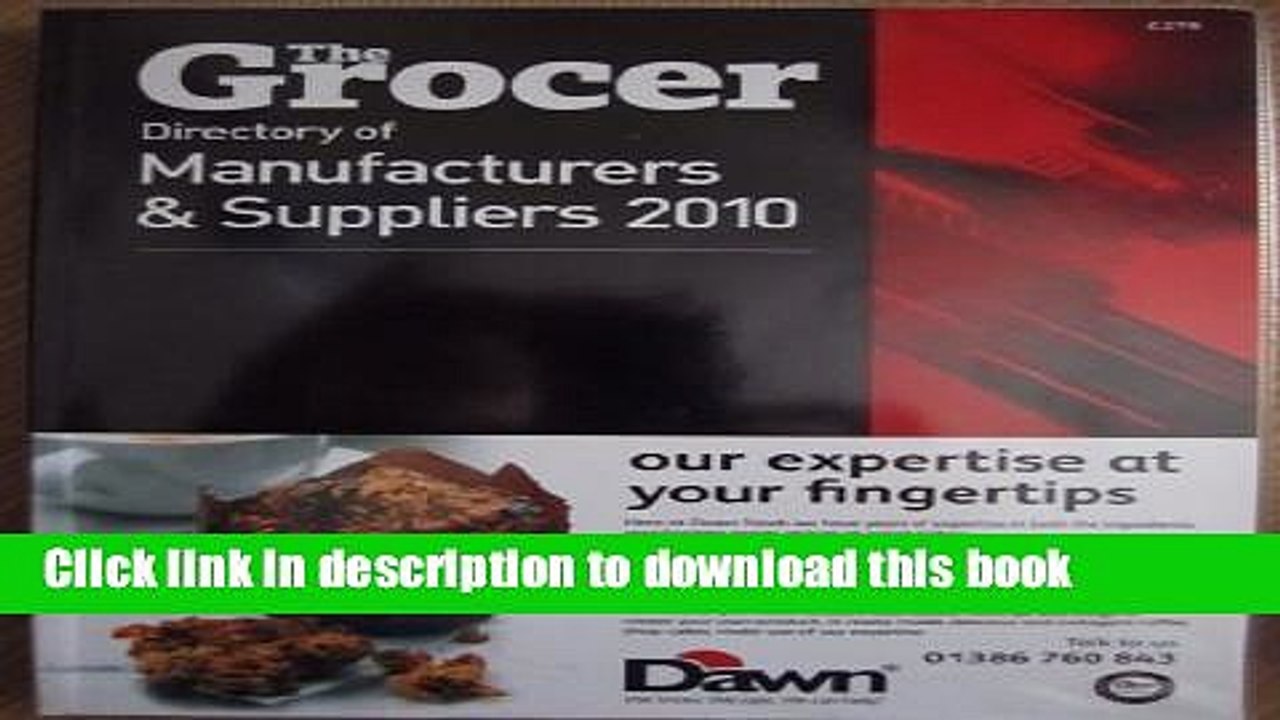 [PDF] The Grocer: Directory of Manufactures   Suppliers 2010 E-Book Free