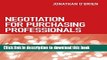[Download] Negotiation for Purchasing Professionals Hardcover Free