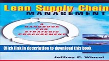 [Download] Lean Supply Chain Management: A Handbook for Strategic Procurement Hardcover Free