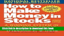[Popular] How to Make Money in Stocks:  A Winning System in Good Times and Bad, Fourth Edition