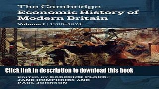 [Popular] The Cambridge Economic History of Modern Britain Hardcover Free