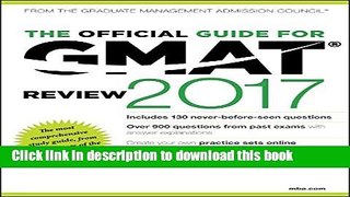 [Popular] The Official Guide for GMAT Review 2017 with Online Question Bank and Exclusive Video