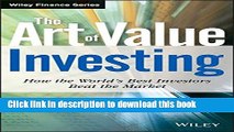 [Popular] The Art of Value Investing: How the World s Best Investors Beat the Market Hardcover