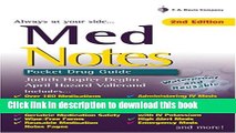 [Download] MedNotes: Pocket Drug Guide (Davis s Notes) Hardcover Online