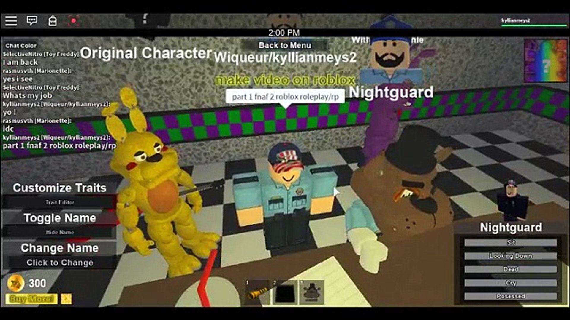 Je Suis Freddy Pas Le Guard The Pizzeria Roleplay Remastered 2 Roblox Fr En Partie 1 Video Dailymotion - roblox change name color
