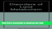 [Download] Disorders of Lipid Metabolism Paperback Online
