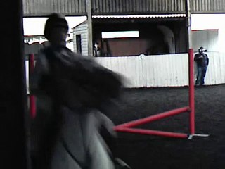 Chloe and Bella, jumping at Wellington Riding School, 30/10/09