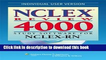 [Download] NCLEX(Tm) Review 4000: Study Software for NCLEX-RN(tm) (Individual Version) Paperback