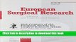 [Download] European Society for Surgical Research (ESSR): 40th Congress, Konya, May 2005: