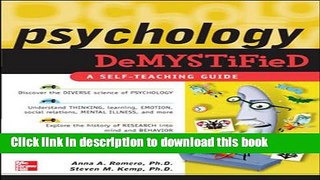 [Download] Psychology Demystified Paperback Free