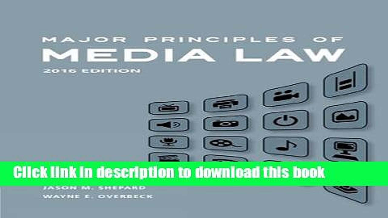 [PDF] Major Principles of Media Law, 2016 Book Online