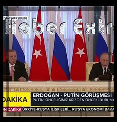 ERDOĞAN - PUTİN ORTAK BASIN TOPLANTISI 9 AĞUSTOS 2016