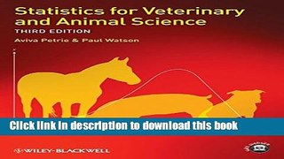 [Download] Statistics for Veterinary and Animal Science Paperback Online