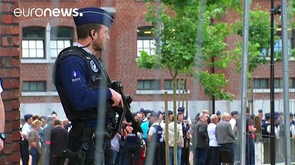Belgium's King Philippe and Queen Mathilde visit Charleroi attack site