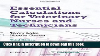 [Download] Essential Calculations for Veterinary Nurses and Technicians Kindle Online