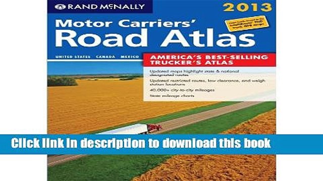 [Download] Motor Carriers Road Atlas (Rand Mcnally Motor Carriers Road Atlas) Book Free