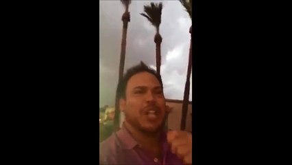 Hombre que transmitía un video en vivo casi le impacta un rayo